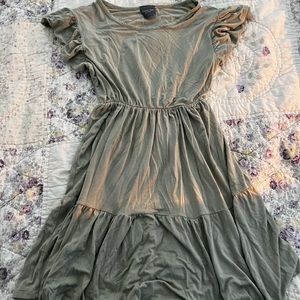 Olivia Rae sage green midi dress